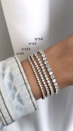 צמיד טניס 2.5 מ"מ | כסף 925