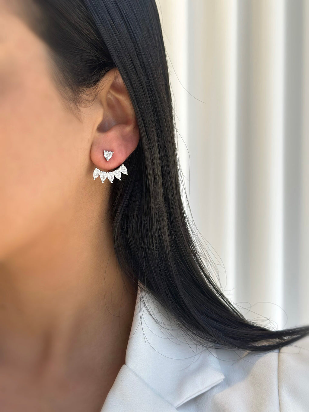 עגיל מניפה עדין | כסף 925